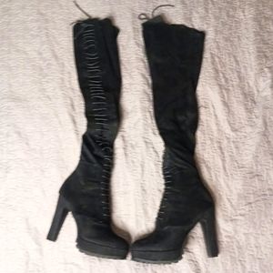 Over the knee boots sexy lace up